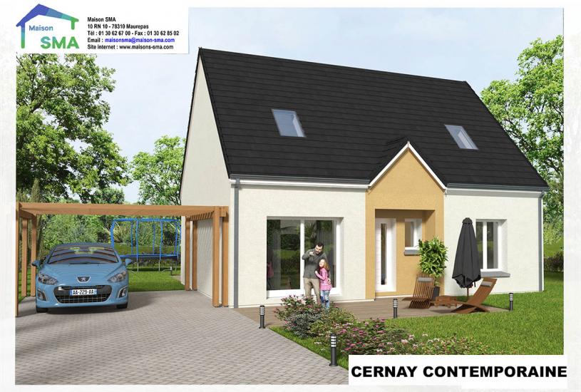  Vente Terrain + Maison - Terrain : 421m² - Maison : 105m² à Richarville (91410) 