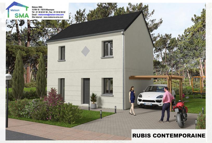  Vente Terrain + Maison - Terrain : 708m² - Maison : 105m² à Bazoches-sur-Guyonne (78490) 