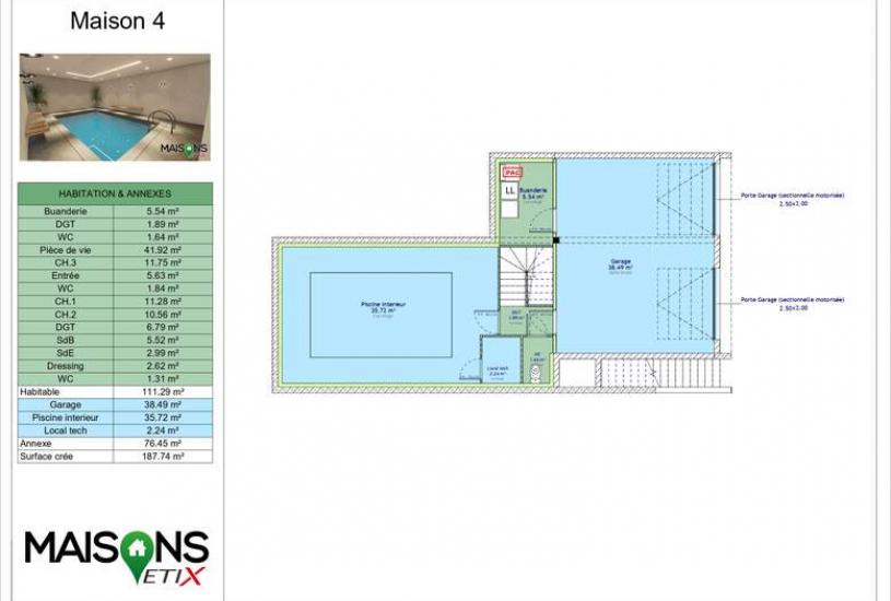  Vente Terrain + Maison - Terrain : 306m² - Maison : 188m² à Pont-du-Château (63430) 