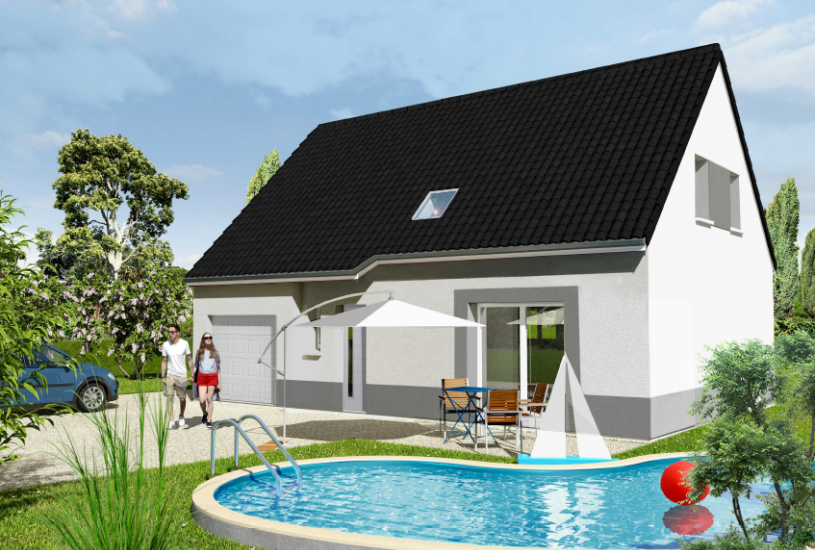  Vente Terrain + Maison - Terrain : 454m² - Maison : à Vimont (14370) 