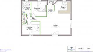 Modèle et plan de maison : ACORE - 70.00 m²