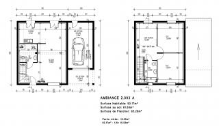 Modèle et plan de maison : AMBIANCE 2.093 A - 93.00 m²
