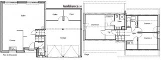Modèle et plan de maison : Ambiance 98 - 98.00 m²