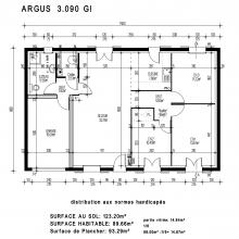 Modèle et plan de maison : ARGUS 3.090 GI - 90.00 m²