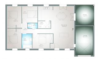 Modèle et plan de maison : Aria - 96.00 m²