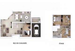 Modèle et plan de maison : ARPEGE - 130.00 m²