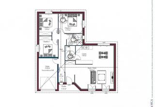 Modèle et plan de maison : ATLANTA INVESTISSEUR - 95.00 m²