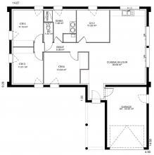 Modèle et plan de maison : Atrium - 101.00 m²