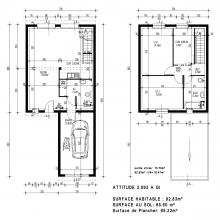 Modèle et plan de maison : ATTITUDE 2.093 A GI - 93.00 m²