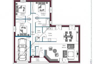 Modèle et plan de maison : AUNIS - 100.00 m²