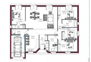 Modèle et plan de maison : AURORE - 84.00 m²