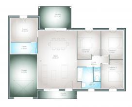 Modèle et plan de maison : Barcarolle - 93.00 m²