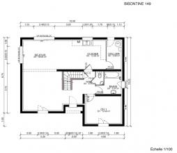 Modèle et plan de maison : Bisontine 221/183 - 221.00 m²