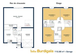 Modèle et plan de maison : Burdigala - 112.68 m²