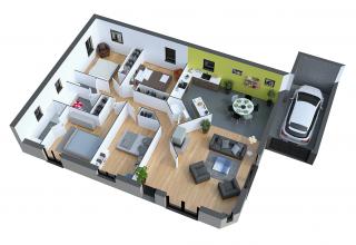 Modèle et plan de maison : CABRERA 118 - 93.00 m²