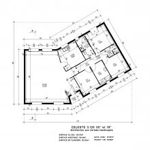 Modèle et plan de maison : CELESTE 3.120 - 120.00 m²