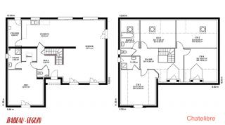 Modèle et plan de maison : Chatelière - 183.00 m²