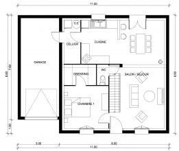 Modèle et plan de maison : City E69 - 110.46 m²