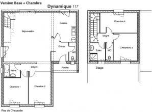Modèle et plan de maison : Dynamique 117 - 117.00 m²