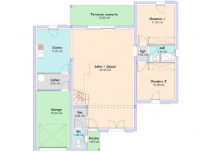 Modèle et plan de maison : Eden - 117.19 m²