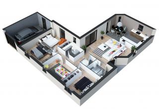 Modèle et plan de maison : ELBE 105 - 105.00 m²