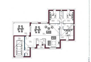 Modèle et plan de maison : EVOLUTION - 108.00 m²