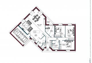 Modèle et plan de maison : FLORIDE - 95.00 m²