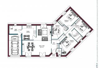 Modèle et plan de maison : FLORIDE - 95.00 m²