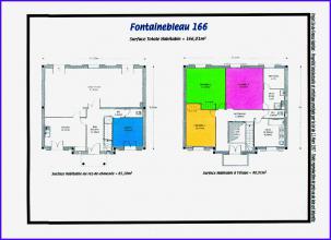 Modèle et plan de maison : Fontainebleau - 166.00 m²