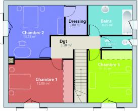 Modèle et plan de maison : Gardoise - 93.00 m²