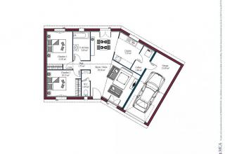 Modèle et plan de maison : GARONNE - 69.00 m²