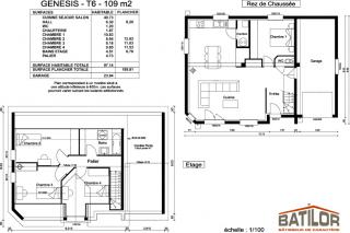 Modèle et plan de maison : Génésis 109/97 - 109.00 m²