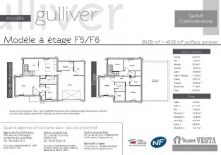 Modèle et plan de maison : GULLIVER - 125.00 m²