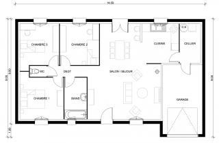 Modèle et plan de maison : Harmonie 119 - 86.29 m²