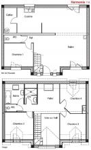 Modèle et plan de maison : Harmonie - 116.00 m²