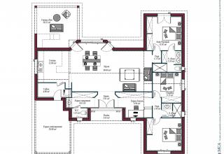 Modèle et plan de maison : HORIZON - 122.00 m²