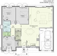 Modèle et plan de maison : Kalima - 87.00 m²