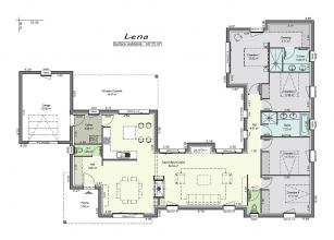 Modèle et plan de maison : Lena - 147.00 m²