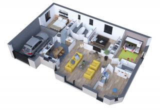 Modèle et plan de maison : LIGURE 101 - 101.00 m²