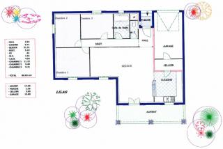 Modèle et plan de maison : Lilas moderne - 86.00 m²