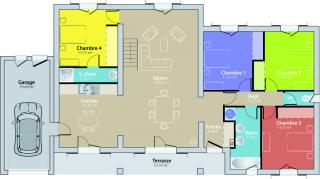 Modèle et plan de maison : Luberon - 130.00 m²