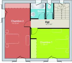 Modèle et plan de maison : Mas - 76.00 m²