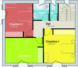 Modèle et plan de maison : Mas - 93.00 m²