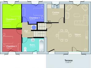 Modèle et plan de maison : Niçoise - 80.00 m²