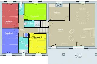 Modèle et plan de maison : Niçoise - 120.00 m²