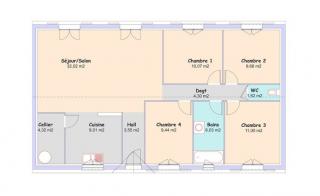 Modèle et plan de maison : Paradis - 100.14 m²