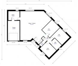 Modèle et plan de maison : PC 48 - 106.00 m²