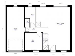 Modèle et plan de maison : PC 91 - 79.00 m²