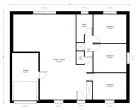 Modèle et plan de maison : PC90 - 90.00 m²