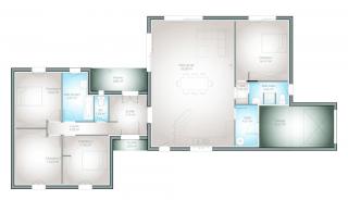 Modèle et plan de maison : Quatuor 136 - 136.00 m²